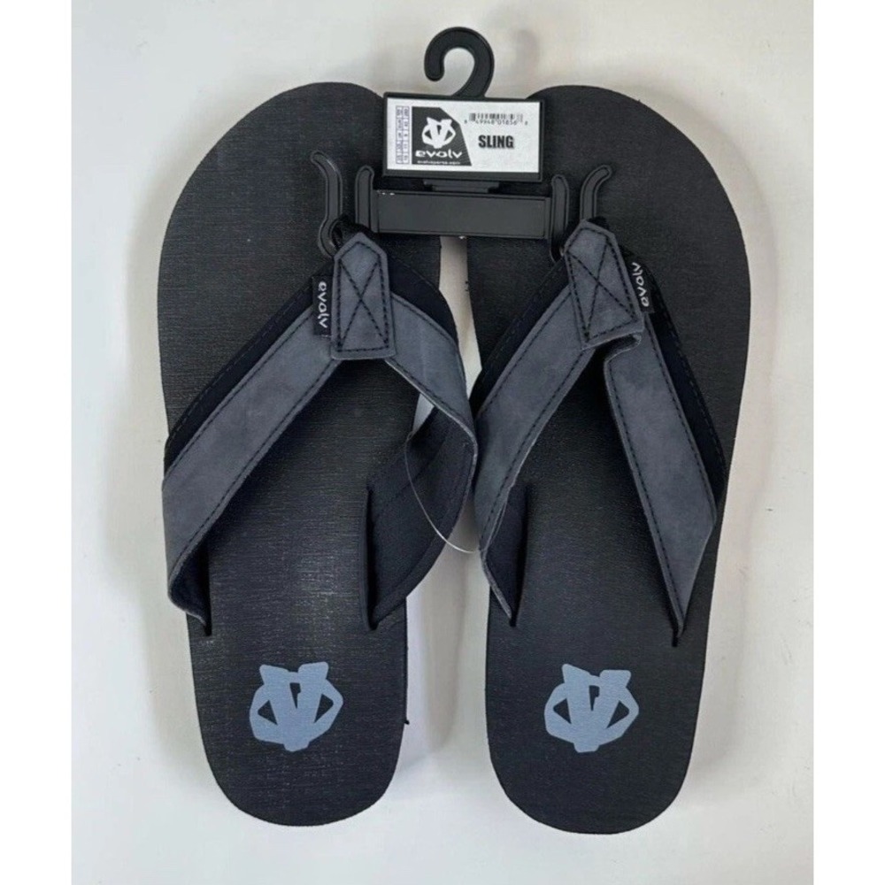 $39 Evolv Sling Flip Flops / Black / Men's Sz‎ 8 / NEW